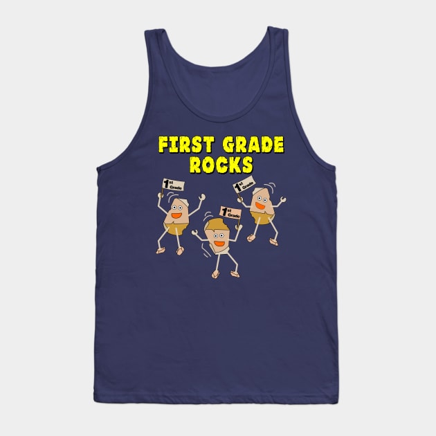 First Grade Rocks Tank Top by Barthol Graphics